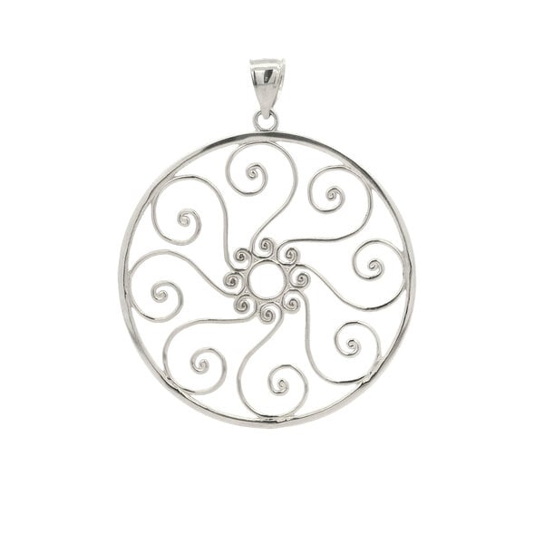 Sterling Silver Pirate Gate Pendant XL