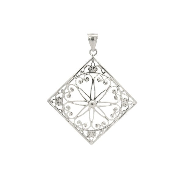 Sterling Silver Old Exchange Gate  Pendant XL