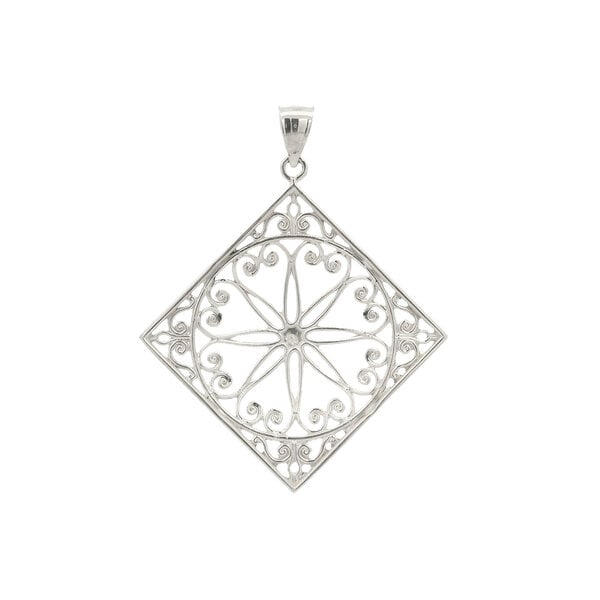 Sterling Silver Old Exchange Gate  Pendant XL