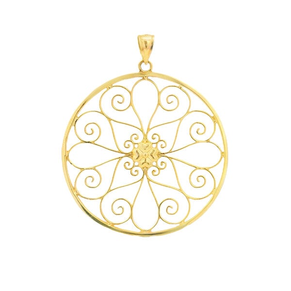 14K Yellow Gold 5 King Gate Pendant XL