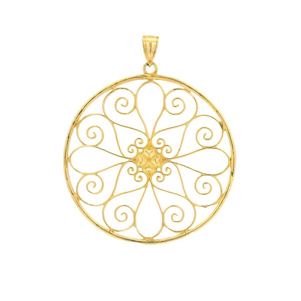 14K Yellow Gold 5 King Gate Pendant XL
