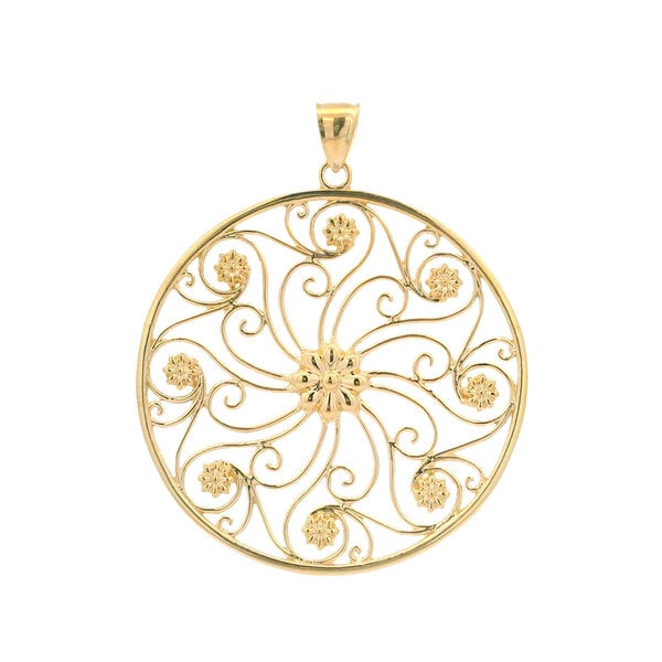 14K Yellow Gold Market Gate Pendant XL