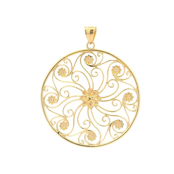 14K Yellow Gold Market Gate Pendant XL