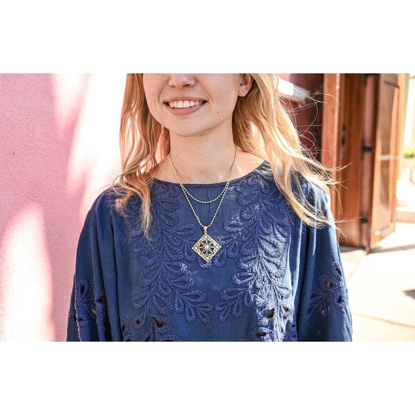 14K Yellow Gold Old Exchange Gate Pendant XL