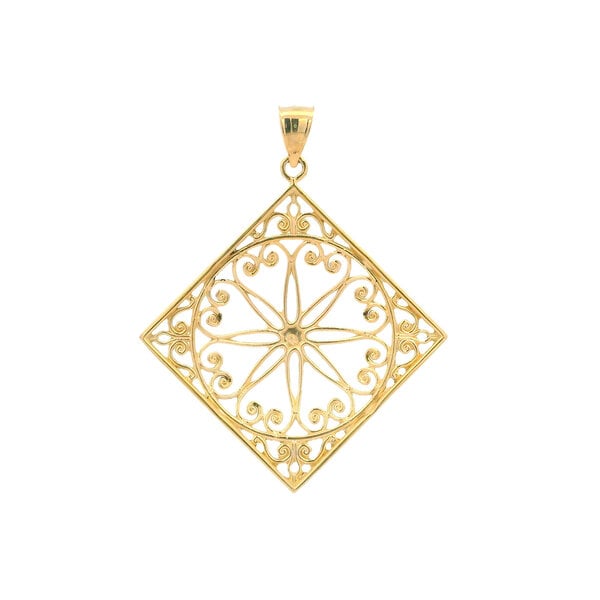 14K Yellow Gold Old Exchange Gate Pendant XL
