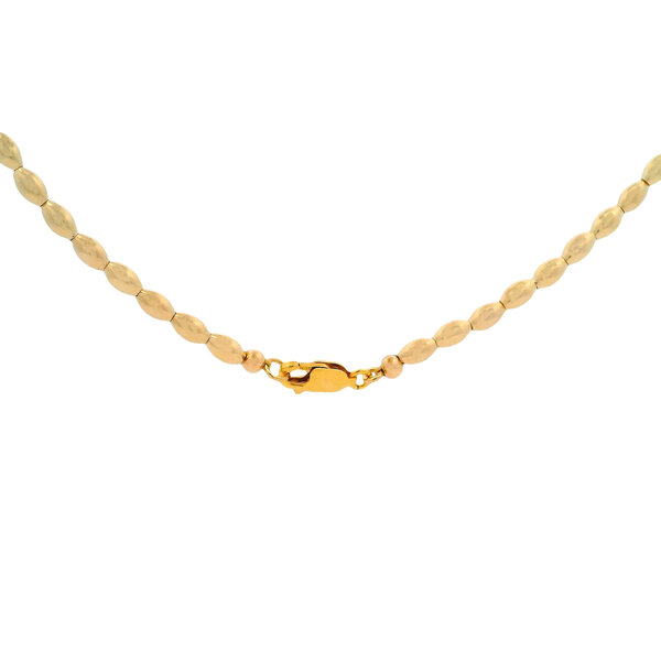 Yellow Gold Filled Charleston Rice Bead Necklace