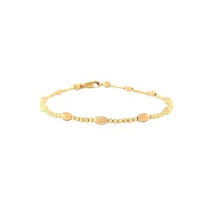 Yellow Gold Filled Rice Bead & Round Bead Bracelet