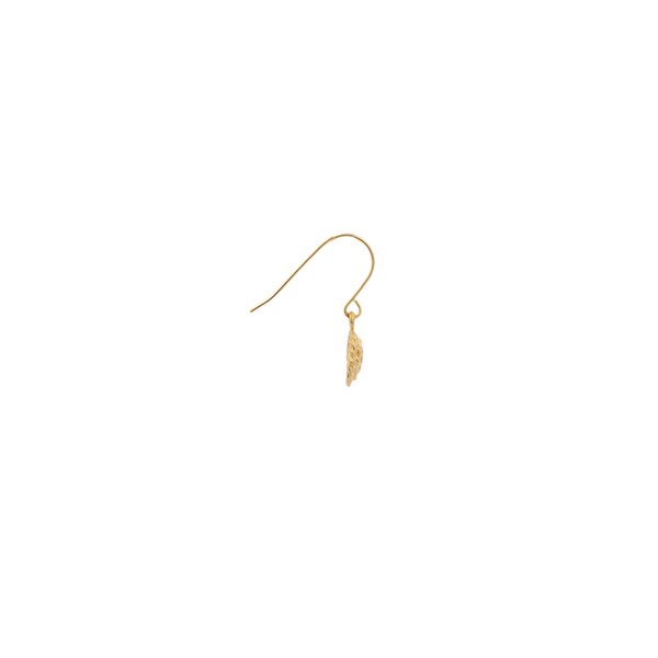14K Yellow Gold Diamond Cut Sweetgrass Dangle Earrings