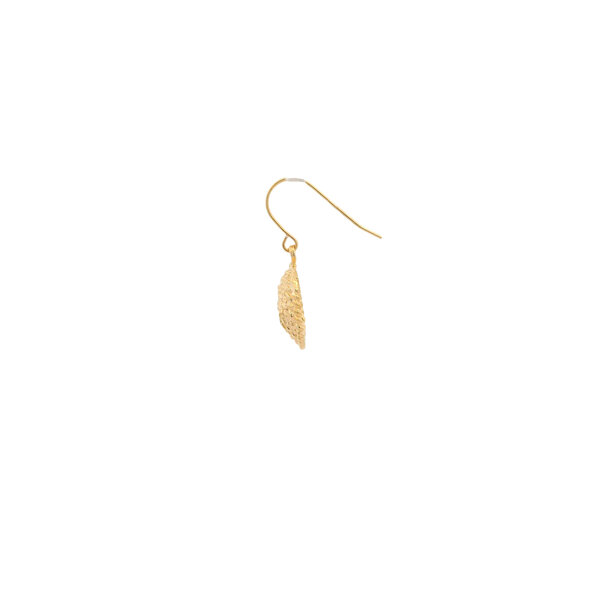 14K Yellow Gold Diamond Cut Sweetgrass Dangle Earrings