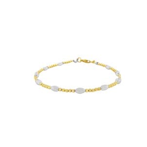GF/SS Round & Rice Bead Bracelet
