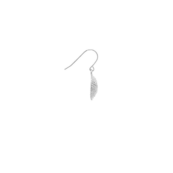 Sterling Silver Round Diamond Cut Sweetgrass Dangle Earrings