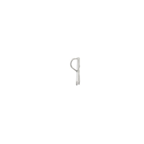 Sterling Silver Gold Creations Original Diamond Cut Black Cubic Zirconia Redfish Tail Pendant - Small