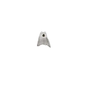 SS GC Org D/C Black CZ Redfish Tail Pendant - Small