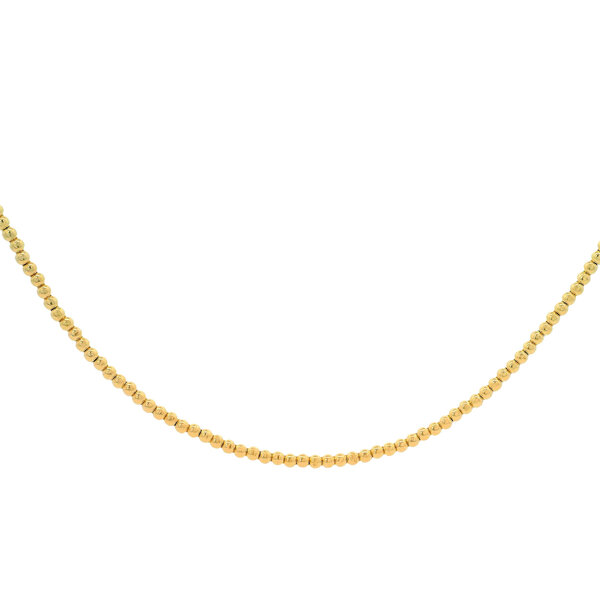Gold Filled 2mm Beaded Necklace 16"-18" Adjustable