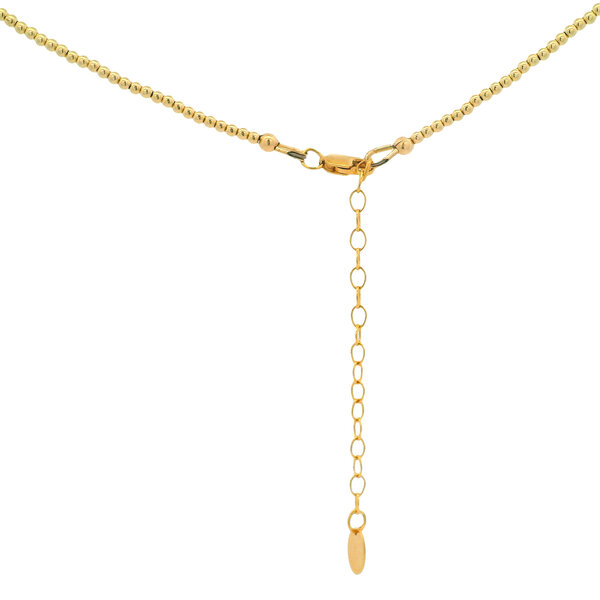 Gold Filled 2mm Beaded Necklace 16"-18" Adjustable