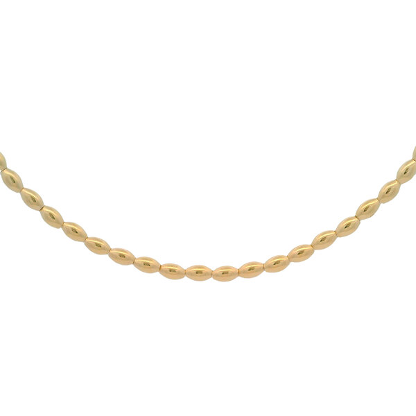 Yellow Gold Filled Charleston Rice Bead Necklace