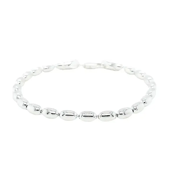 The Sterling Silver Charleston Rice Bead Bracelet Stack