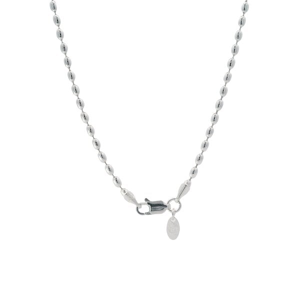 Sterling Silver Tiny Charleston Rice Bead Necklace
