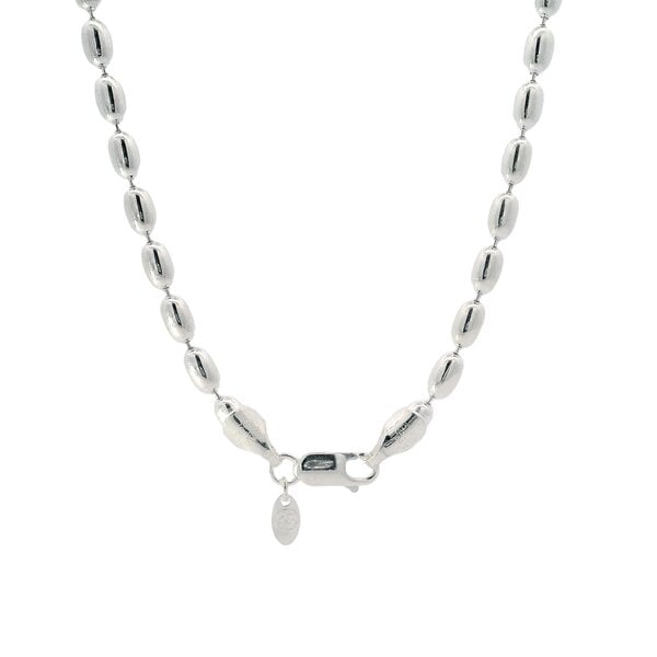 Sterling Silver Jumbo Charleston Rice Bead Necklace