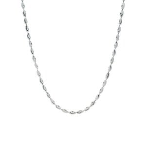 SS D/C Rice Bead Necklace 2mm