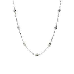 SS D/C Station Rice Bead Necklace