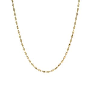 14KY D/C Rice Bead Necklace