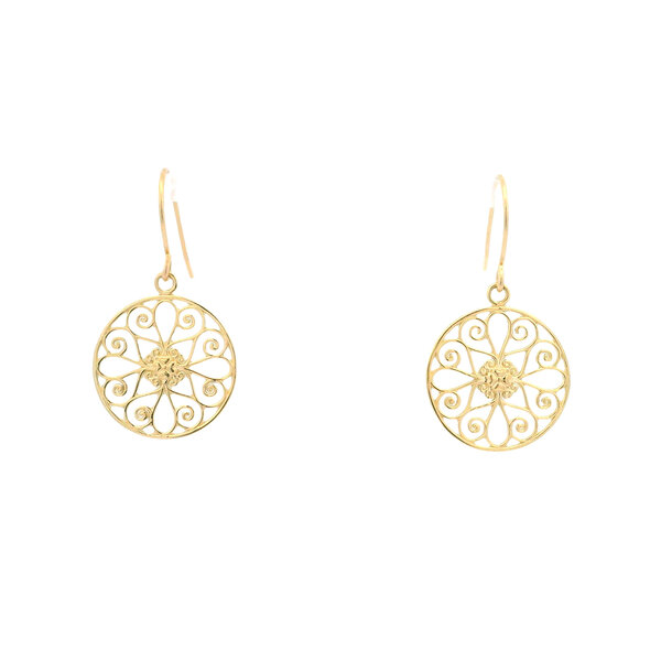 14K Yellow Gold 5 King Gate Earrings