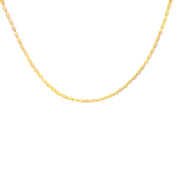 Yellow Gold Filled Charleston Rice Bead Necklace