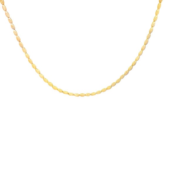 Yellow Gold Filled Charleston Rice Bead Necklace