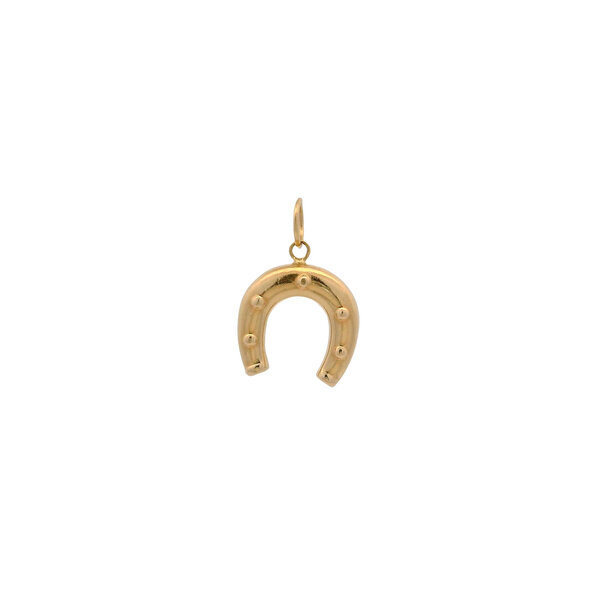 14K Yellow Gold Estate 20x13mm Horse Shoe Charm