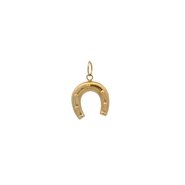14K Yellow Gold Estate 20x13mm Horse Shoe Charm