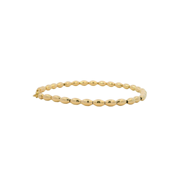 Yellow Gold Filled Charleston Rice Bead Bracelet