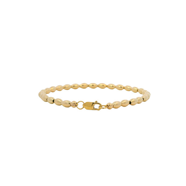 Yellow Gold Filled Charleston Rice Bead Bracelet