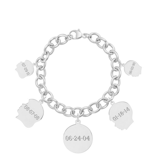Sterling Silver Small Girl Head Silhouette 27 Gauge