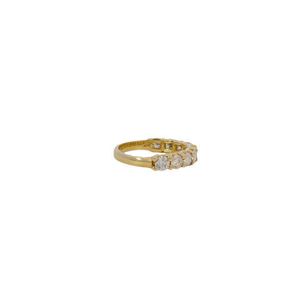 14K Yellow Gold Gold Creations U-Prong 1.49ct Diamond Band Size 7