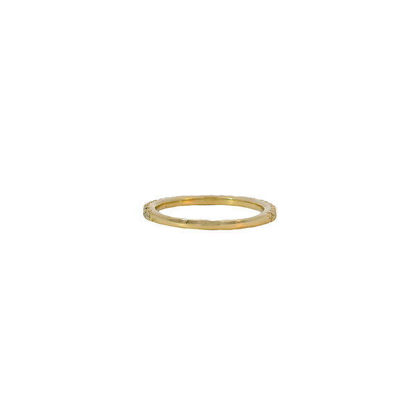 14K Yellow Gold .37ct Diamond U-Prong Stackable Band Size 6.5