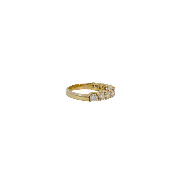 14KY Gold Creations U-Prong 1.20ct Diamond Band Size 7