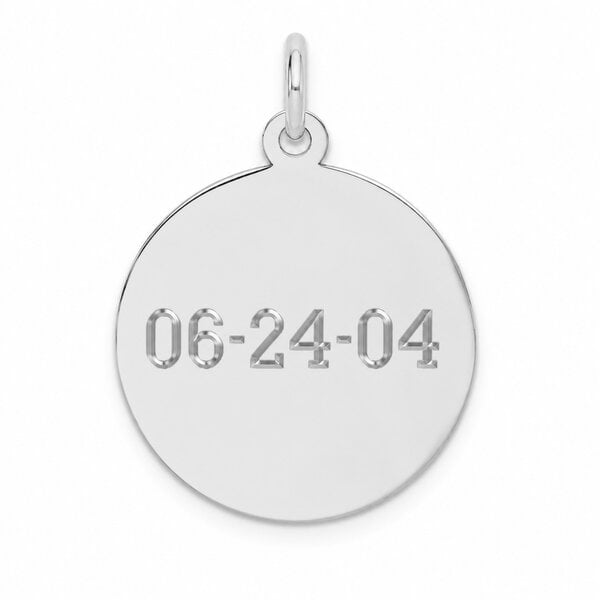 Sterling Silver 25mm Monogram Disc 27 Gauge