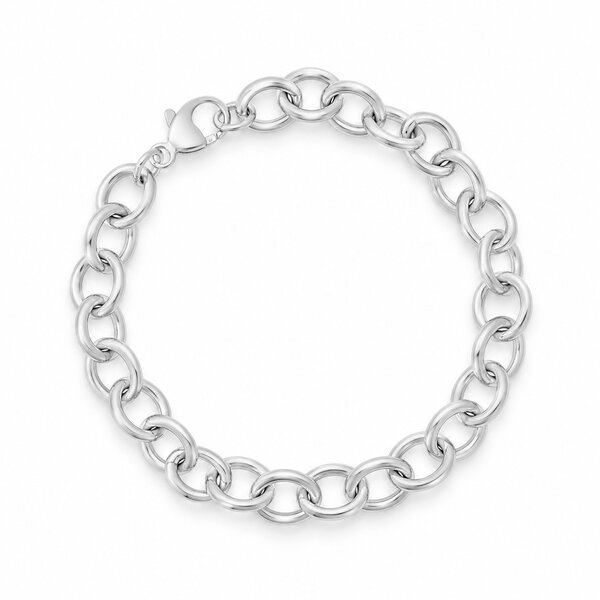 Sterling Silver Single Link Heritage Bracelet 7"