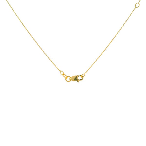 14K Yellow Gold Estate .25ct Diamond Bezel & Prong Teardrop Necklace 16"-18" Adjustable