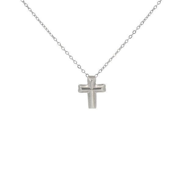 Sterling Silver Estate Tiffany & Co Paloma Picasso Cross Necklace 16"-17.5" Adjustable