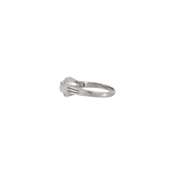 Platinum 1950's 5 Stone .79tcw Asscher & Round Diamond Bar Style Band Size 6.75