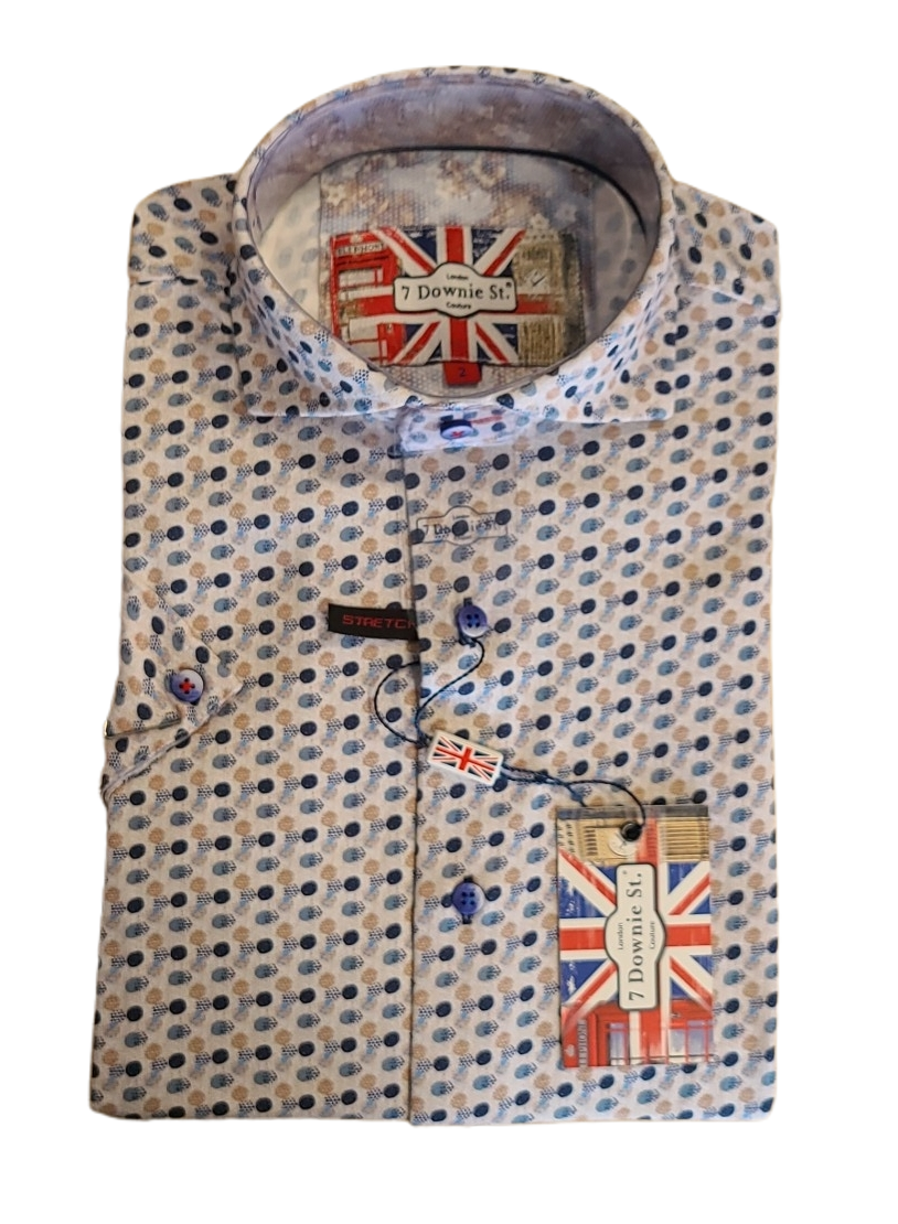 7 Downie St. Short Sleeve Shirt 7032 - Trinos Menswear