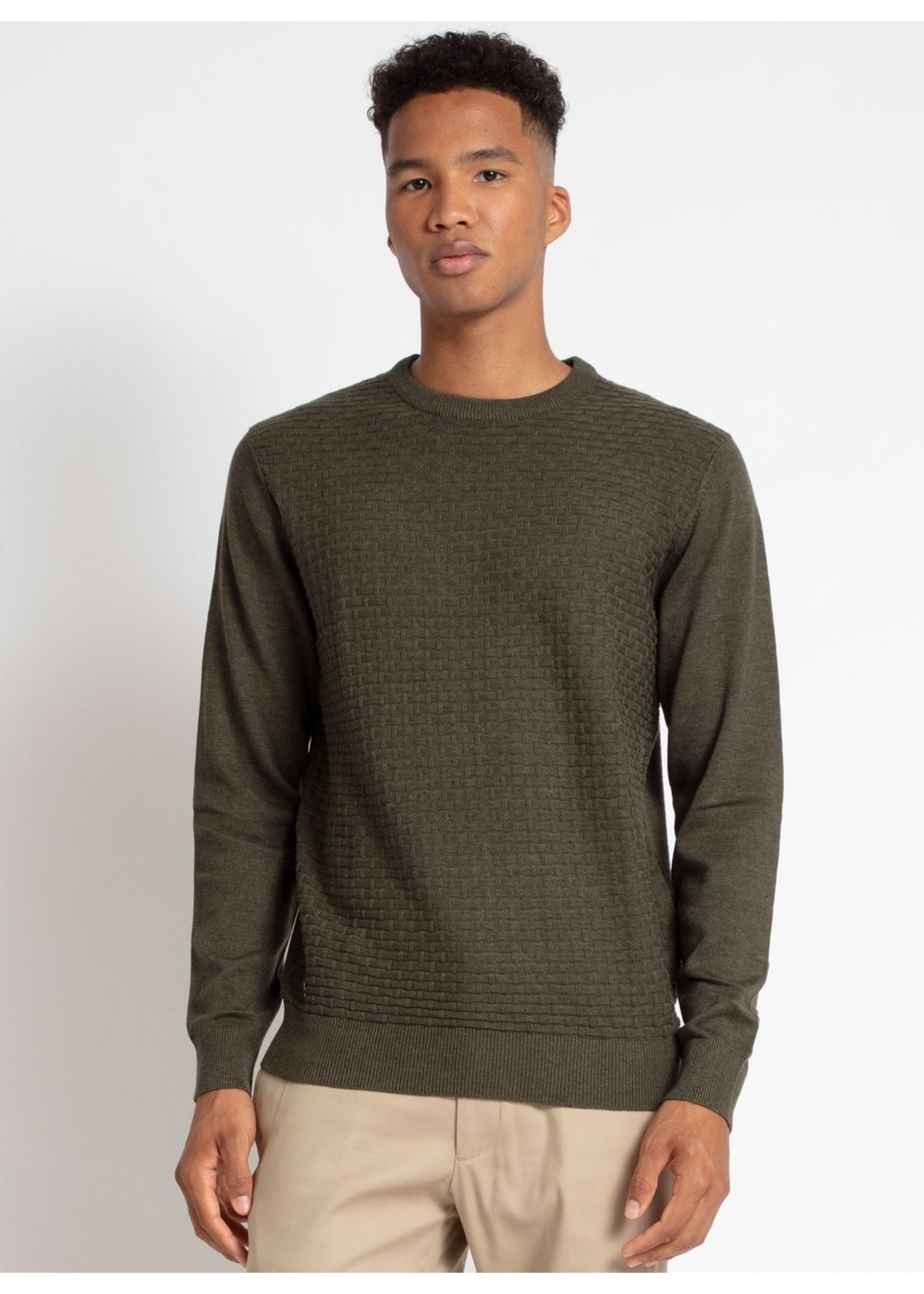 Point Zero Point Zero Brick Stitch Crew-Neck Sweater