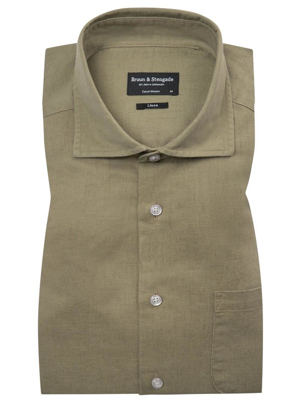 Bruun & Stengade 2201-20001 Linen Short Sleeve Shirt