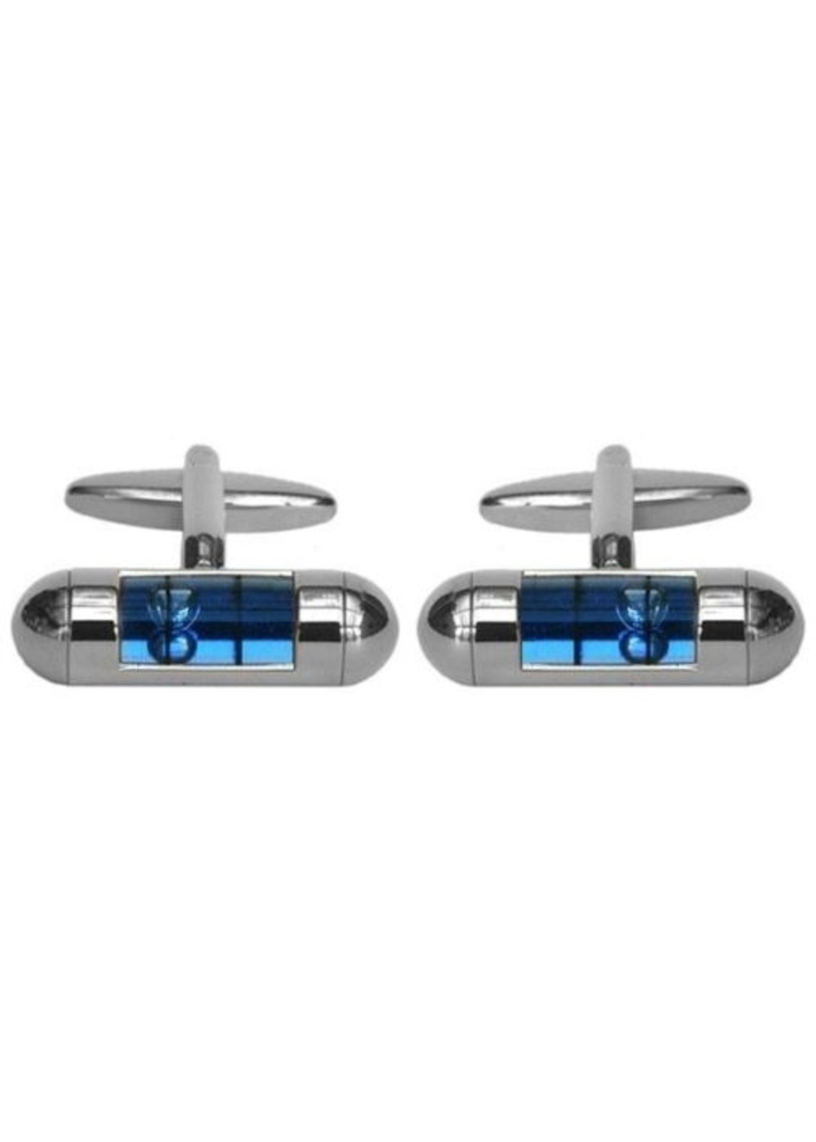 Dalaco Trinos Cufflink Level Blue Rhodium