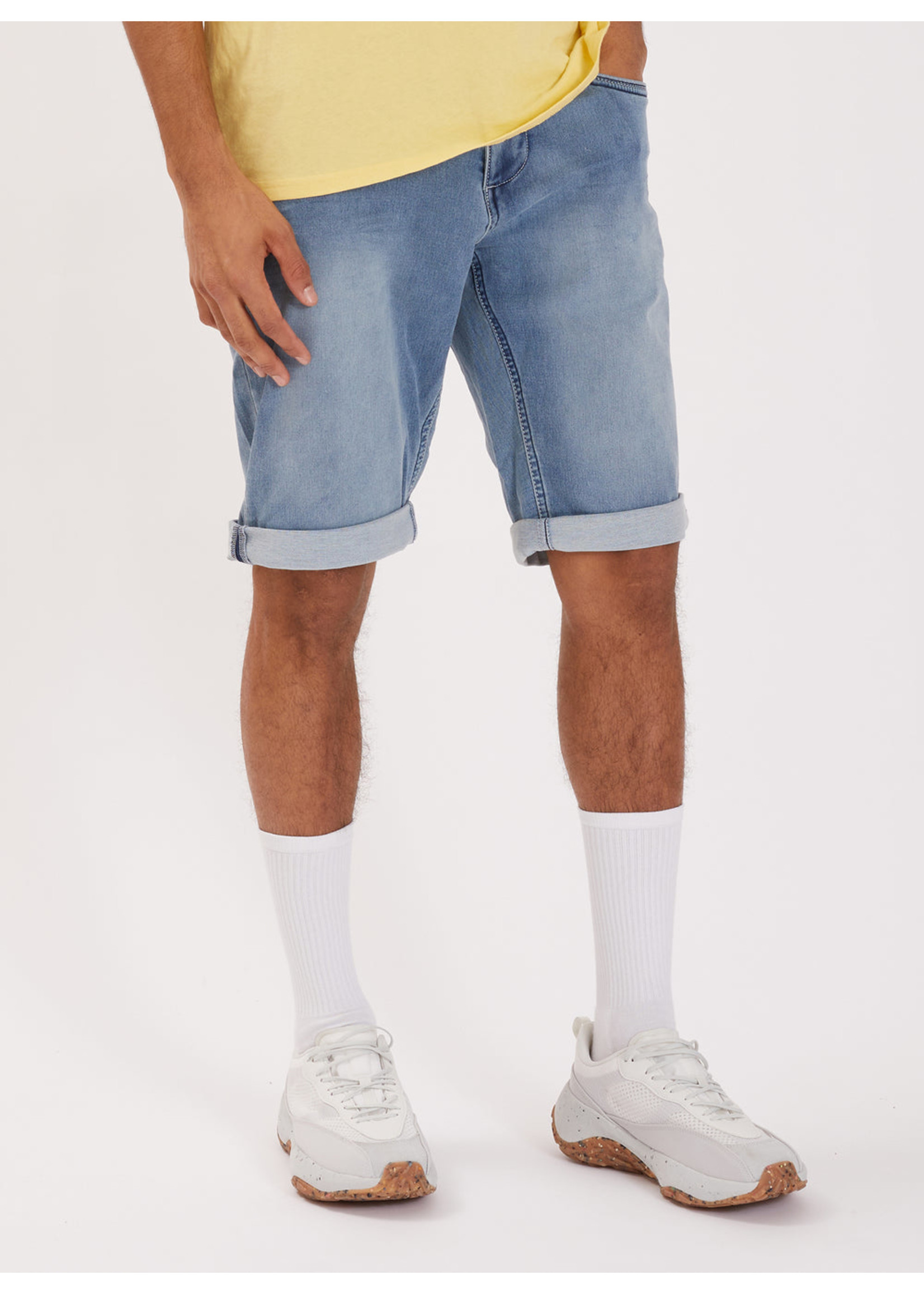 Point Zero Point Zero Knit Denim Bermuda Shorts