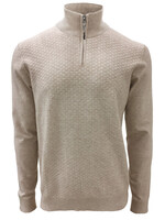 Point Zero 7363492 Mock Zip  PZero Sweater Beige