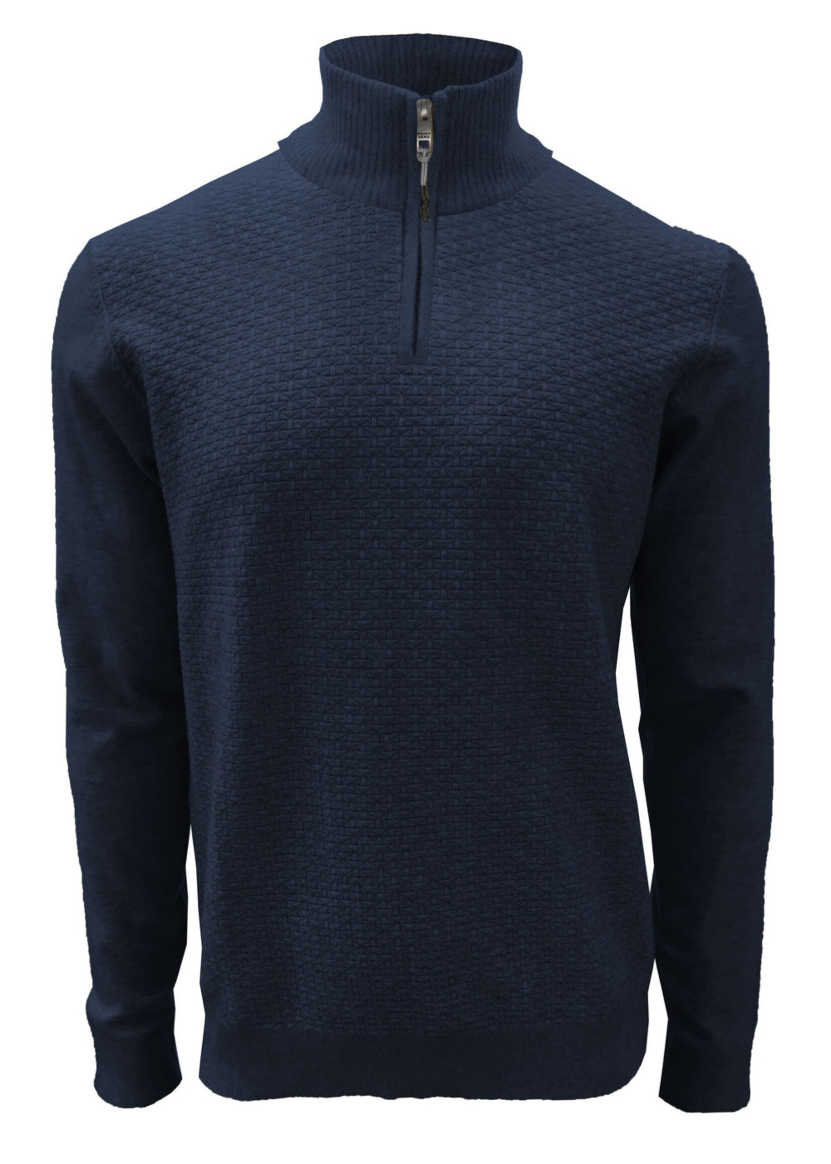 Point Zero 7363492 Mock Zip  PZero Sweater Navy