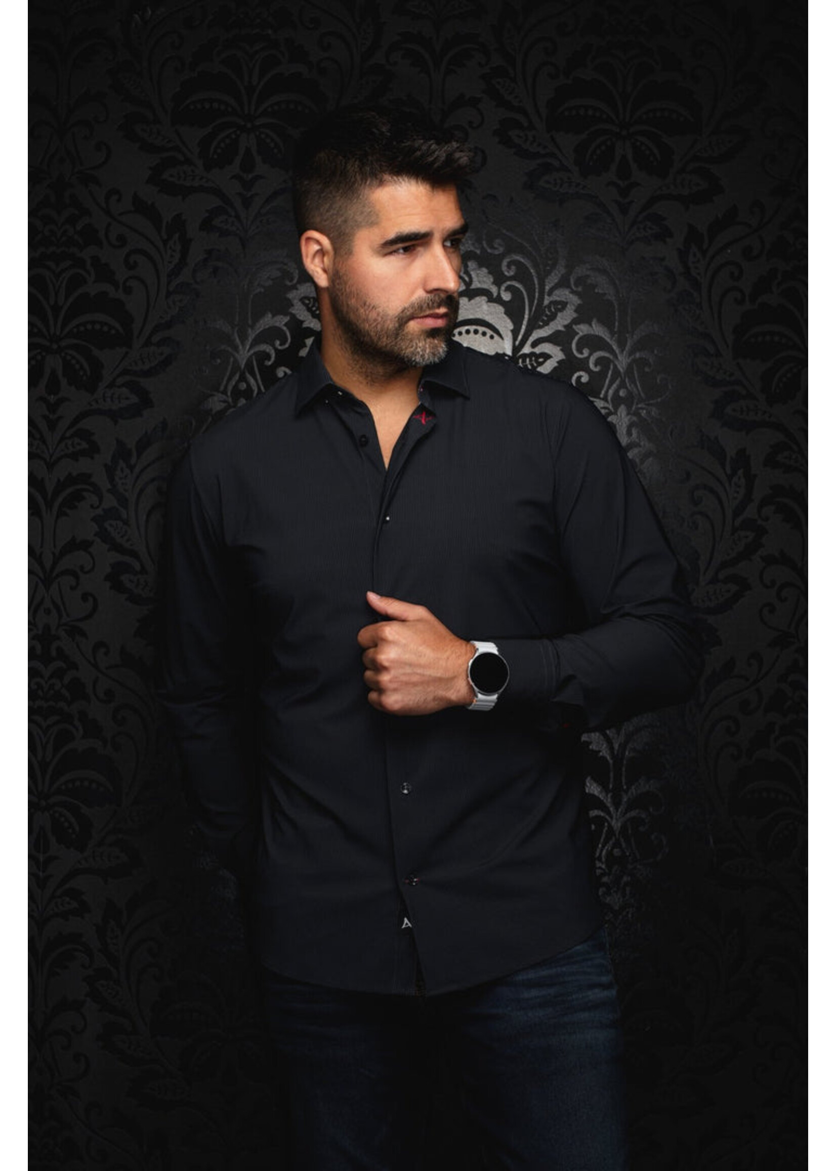 Au Noir Au Noir Sport Shirt NICOLAS Stripe